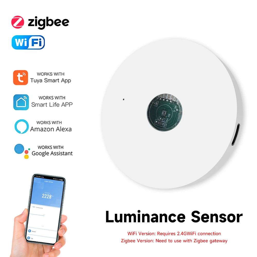 Home Automation Technology - Tuya WiFi/ZigBee Light Sensor Luminance Sensor