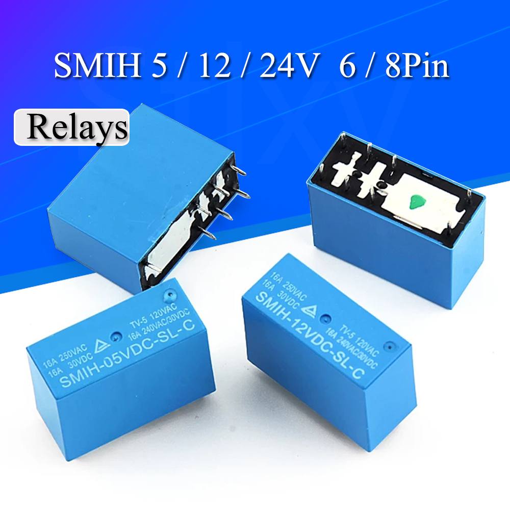 Shelly Relay Module - 2-20 قطعة 5v 12v 24v SMIH-05VDC-SL-C