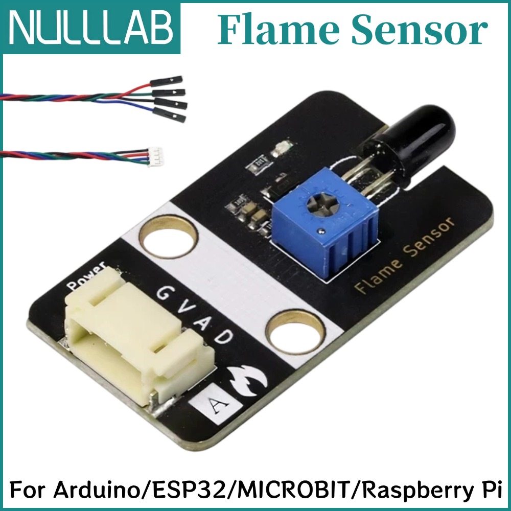 Home Automation Raspberry Pi - مستشعر لهب رقمي تناظري مع غلاف،