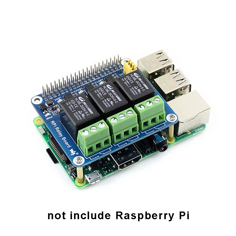 Home Automation Raspberry Pi - لوحة توسعة بـ 3 قنوات ترحيل