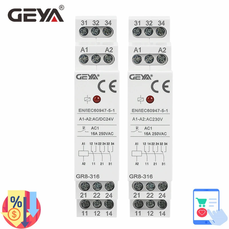 Shelly Relay Module - GEYA GR8-316 التبديل التتابع التتابع المتوسط