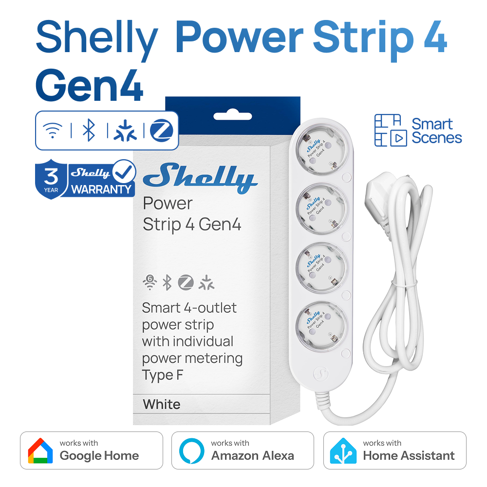 Shelly Relay Module - Shelly قطاع الطاقة 4 Gen4 المكونات