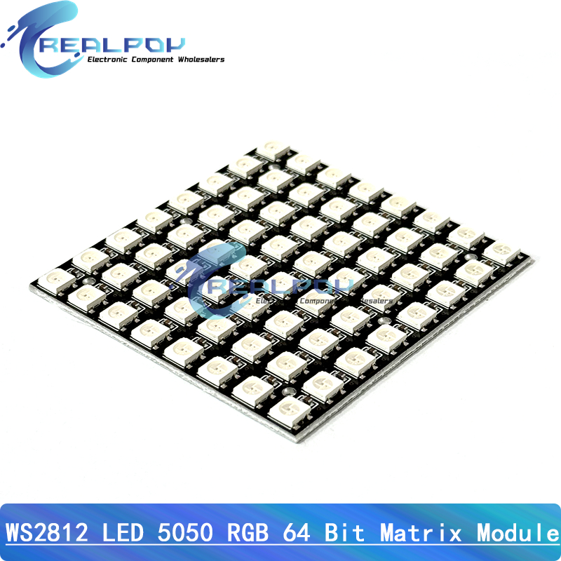 WS2812 LED 5050 RGB 8x8 64 بت  - مراجعة Rgb Led Matrix 8X8 وسعره
