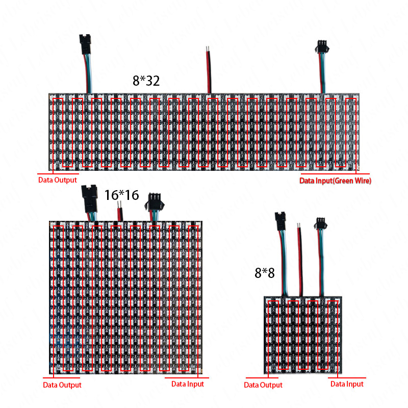 شاشة LED رقمية بكسلات WS2812B  - مراجعة Rgb Led Matrix 8X8 وسعره