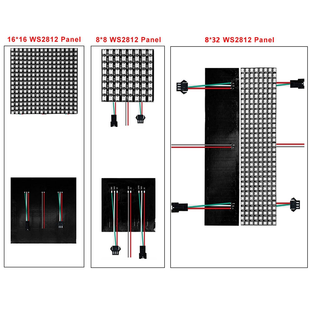 DC5V WS2812B 8*8 16*16 8*32 لو - مراجعة Rgb Led Matrix 8X8 وسعره
