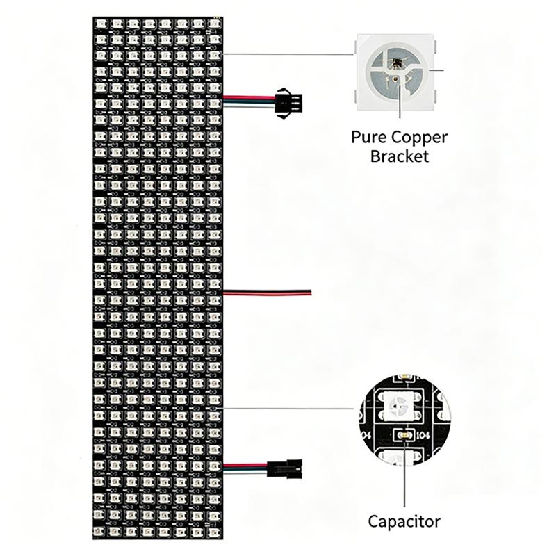 وحدة بكسل ذكية WS2812B، لوحة م - مراجعة Rgb Led Matrix 8X8 وسعره