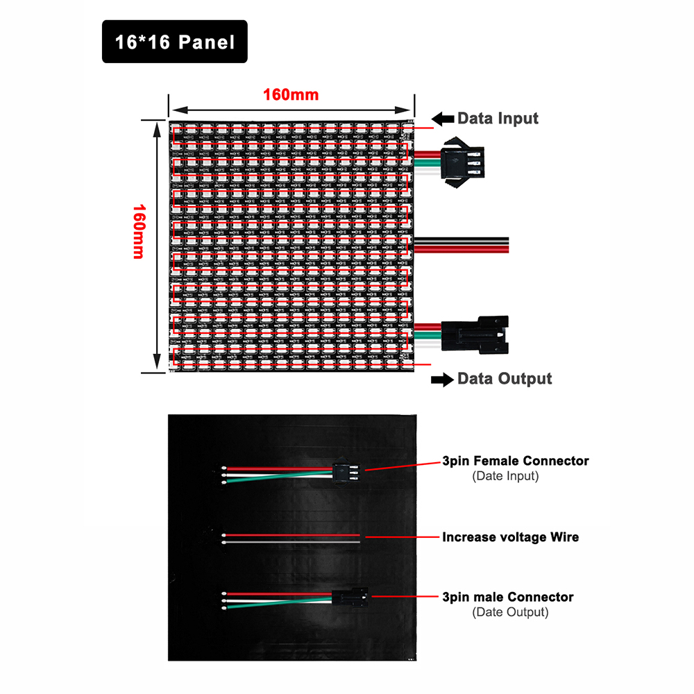 DC5V WS2812B 5050 RGB SMD مرنة - مراجعة Rgb Led Matrix 8X8 وسعره
